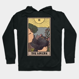 The lovers tarot deck - funny tarot cat Hoodie